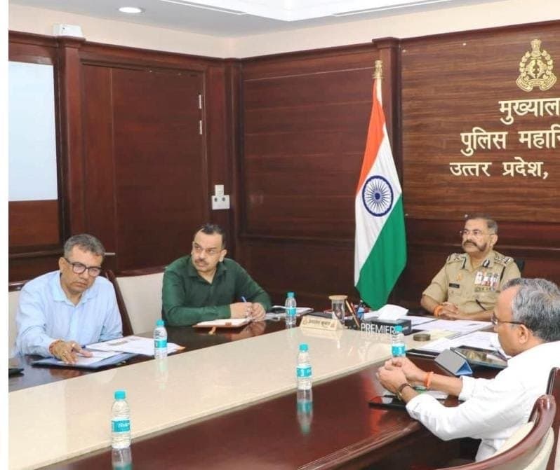 डीजीपी प्रशांत कुमार ने की वीडियो कॉन्फ्रेंसिंग