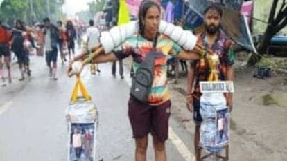 सास-ससुर के लिए कांवड़ यात्रा कर रही हैं शबनम