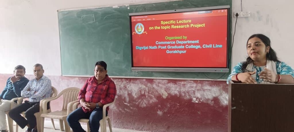 दिग्विजयनाथ पीजी कॉलेज में “रिसर्च प्रोजेक्ट एवं शैक्षणिक अनुसंधान पद्धति” पर विशेष व्याख्यान आयोजित