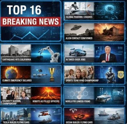 TOP 16 BREAKING NEWS HEADLINES