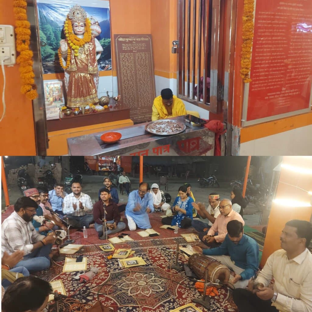 बालाजी मंदिर में प्रत्येक माह की भांति इस माह भी मनाया गया स्थापना दिवस