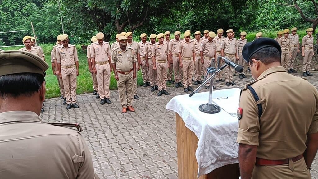 पुलिस आफिस पर मनाया गया विभाजन विभीषिका स्मृति दिवस