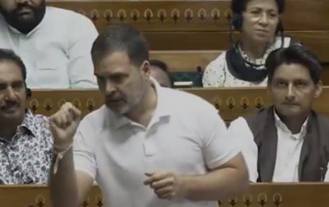 राहुल गांधी ने हलवा सेरेमनी की दिखाई तस्वीर.