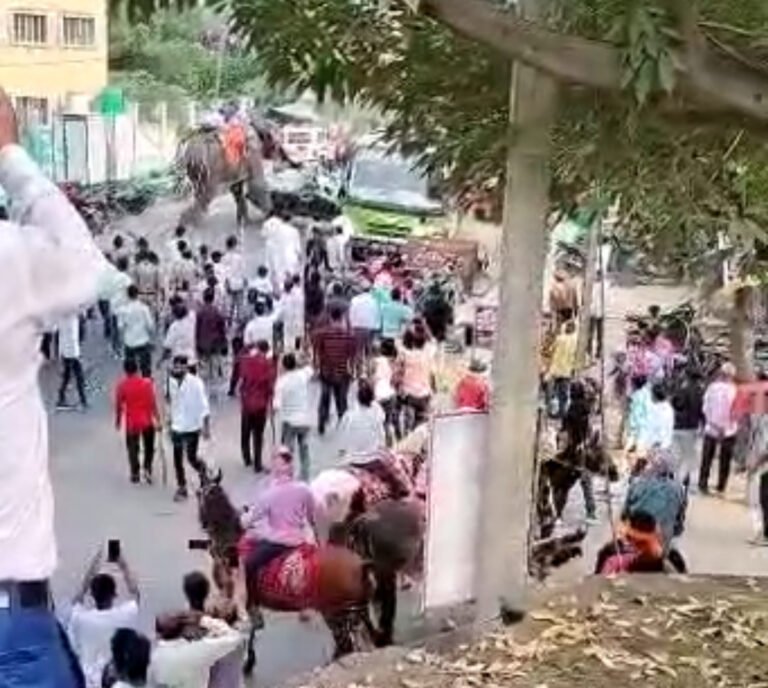 छपरा में बीच सड़क पर गुस्साए हाथी ने खिलौने की तरह पलटी कार, जान बचाकर भागा कार सवार