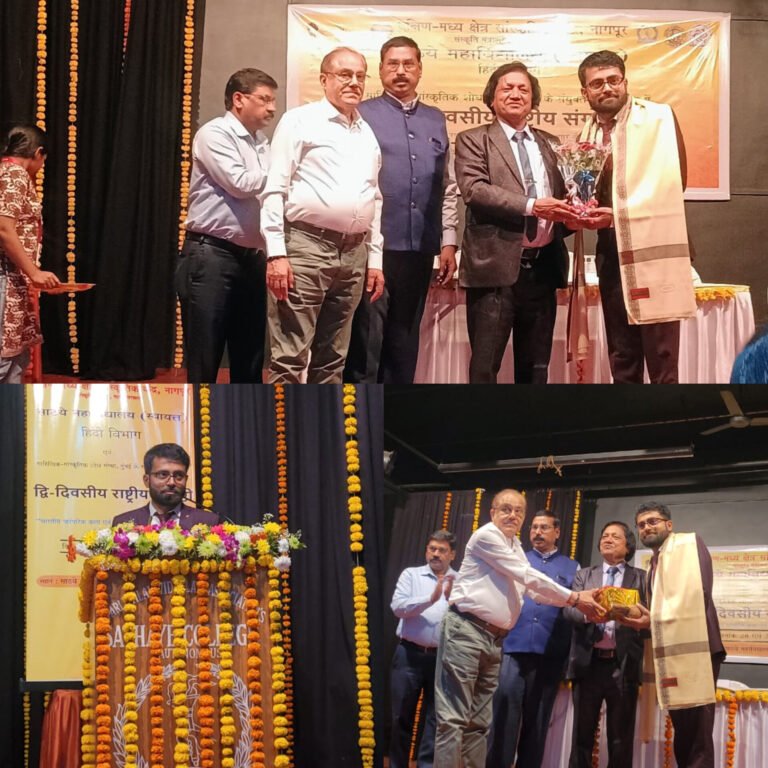 संस्कृति मंत्रालय द्वारा सम्मानित हुए रमा शंकर शुक्ल