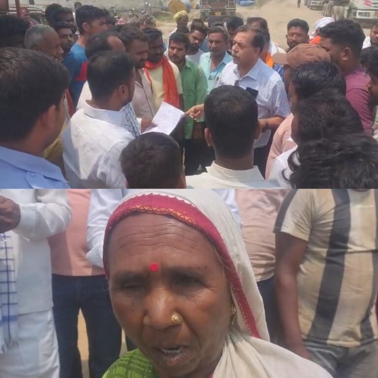 अंडरपास को लेकर ग्रामीणों में दिखा आक्रोश, हुई नारेबाजी