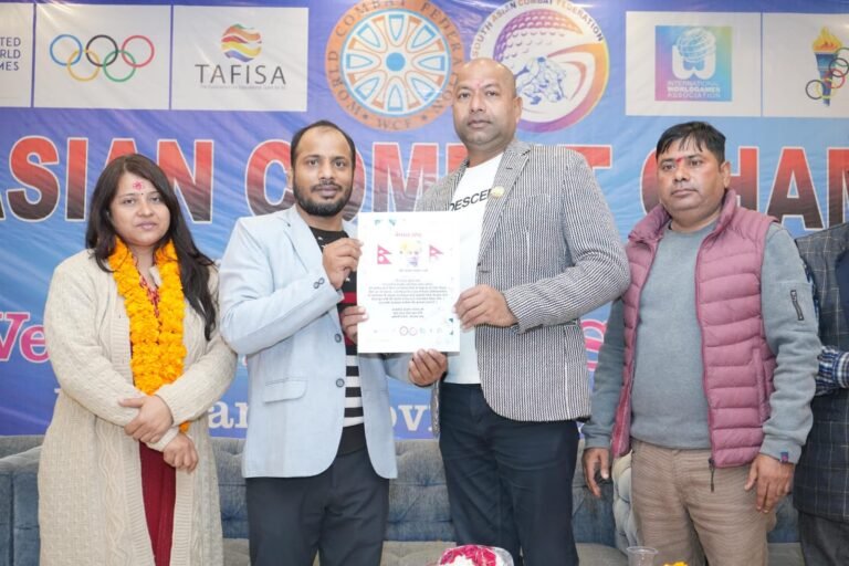 नेपाल राष्ट्र सम्मान पत्र से सम्मानित हुए संजय राय पहलवान