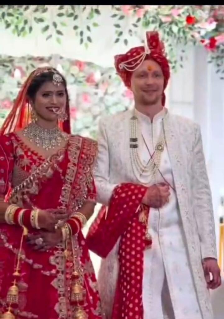 जर्मनी के युवक का बाराबंकी की बिटिया पर आया दिल,हिन्दू रीति रिवाज से हुई शादी